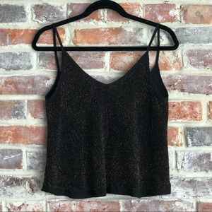 Tildon Metallic Gold Tank Top